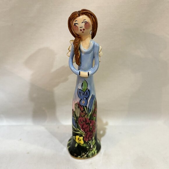 Blue Sky Clay Works Heather Goldminc 2002 Angel Figurine Hand Painted - Picture 1 of 9